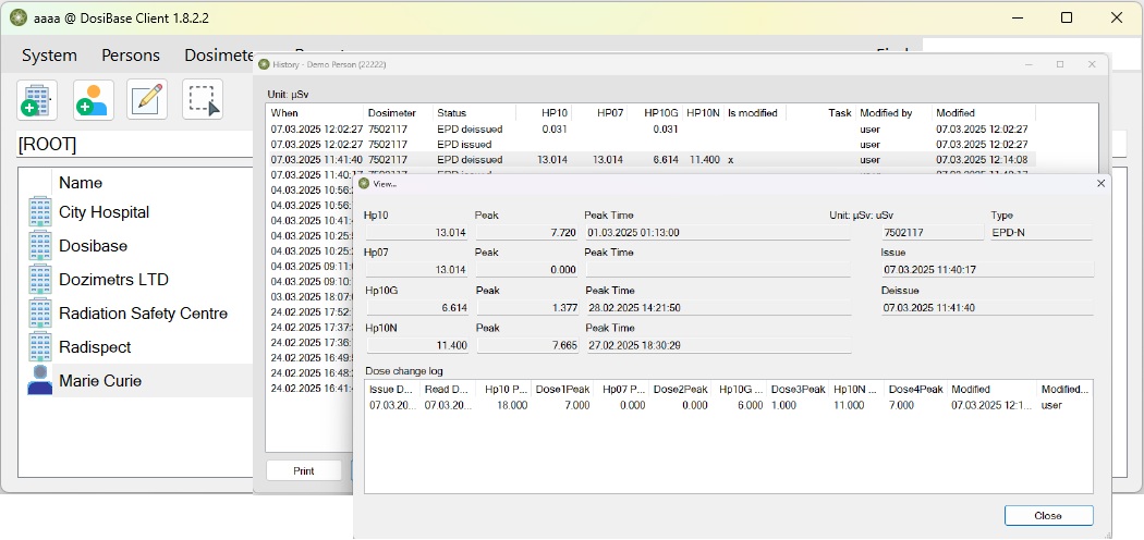 DosiBase ELDos software interface preview
